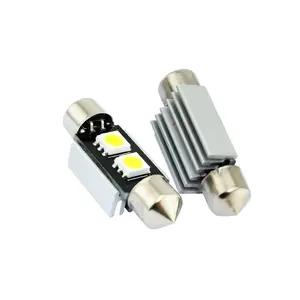 インテリアLED 36mm 37mm 2SMD C5W 5050smd3チップ12vエラーフリーCanbus自動LED読み取り電球