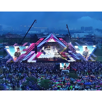 Écran LED mural maillé HD pour location, haute luminosité, mur vidéo LED, garantie 5 ans, gestion de contenu à distance pour scène