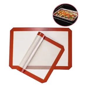 畅销不粘硅胶涂层玻璃纤维烤垫烤箱耐用高温烤垫