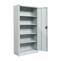 Armoire de classement de bureau industrielle en métal à double porte avec serrure, structure KD, armoire à dossiers en acier pour le rangement de documents de bureau