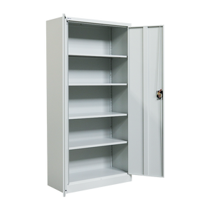 Armoire de classement de bureau industrielle en métal à double porte avec serrure, structure KD, armoire à dossiers en acier pour le rangement de documents de bureau - Product Image 5