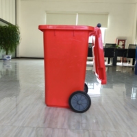 Poubelle à déchets en plastique recyclable en gros, conteneur à ordures à roulettes, poubelles de 100 L pour l'extérieur