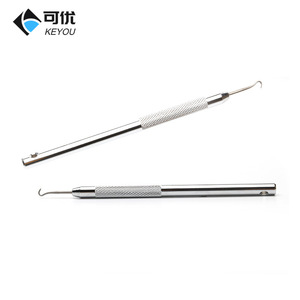 Cepillo para gafas Keyou con gancho cepillado de 117 mm, herramienta antideslizante de acero inoxidable sin marco para reparación de gafas de media montura - Product Image 1