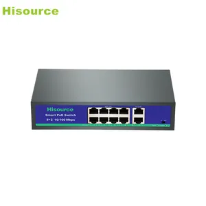 Hoạt Động 8 Cổng 10/100M PoE Switch Với 2*10/100 Cổng Uplink Áp Dụng IP Điện Thoại /IP Camera/NVR