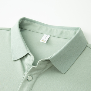 Polo personnalisé anti-taches pour café, imperméable, résistant à l'huile, anti-taches, 220 GSM, 55% soie de mûrier, 45% polyester, couleur unie - Product Image 5