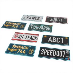 Placas de Matrícula de Vehículos de Metal Estilo Europeo Personalizadas, Placa de Número 3D Estampada, Fabricante, Acabado Brillante, Ajuste Universal, 2 mm - Product Image 3