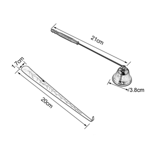 Modern Silver <b>Wick</b> Trimmer and Snuffer <b>Candle</b> Extinguisher Kit with Long Service Life and Easy Use - Product Image 4