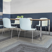 Dalles de moquette de bureau modernes et écologiques HJ, 500x500mm, personnalisables, en nylon antidérapant, pour usage domestique et commercial