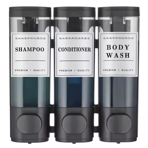 Distributeur mural de gel douche à trois têtes, écologique, pour hôtels et usage domestique, sans pression manuelle, vente en gros - Product Image 2