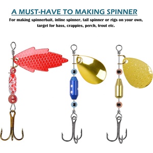 <span class=keywords><strong>JSM</strong></span> 30 unids/caja de latón pesca Spinner señuelo cuerpos DIY pesca plomo pesos para Spinner cebo Carolina Rigs impuestos aparejos Kit de fabricación - Product Image 5