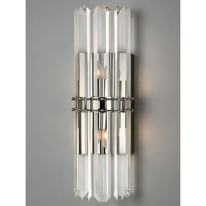 Applique murale moderne minimaliste en laiton massif et cristal pour salon et chambre à coucher, 110V, norme américaine - Product Image 1