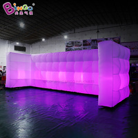 Toile de fond gonflable personnalisée, cabine photo gonflable portable, mur de photomaton LED gonflable 360 pour fête