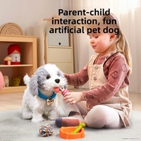 Jouet Compagnon IA Électrique en Plastique et Peluche 31-50cm, Chien Réaliste qui Lèche la Langue, Jouet Intelligent pour Animaux de Compagnie