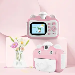 1080P Hd Mini Camera Toys neonati maschi ragazze Cartoon Camera regali giocattoli stampa B1 con carta fotografica termica bambini MOS anteriore istantaneo