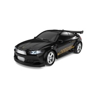 SJY-FQD25 Coche RC de Carreras Miniatura de Metal 1:64 4WD Drift Listo para Usar con Control Remoto de 4 Canales, Ruedas TPR, Luces LED, Alcance de 25m y 20min de Autonomía