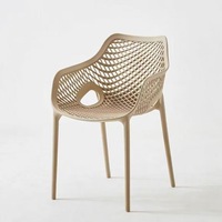 Chaises de salle à manger empilables à dossier haut en plastique à prix d'usine pour appartement, salon, bureau à domicile, usage extérieur et de loisirs