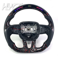 Accessoires d'intérieur de voiture Volant en fibre de carbone forgé pour Dodge Charger Challenger SRT Hellcat