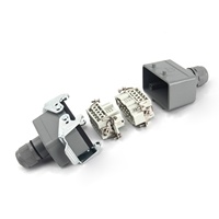 BYLJQ Industrieller Hochleistungssteckverbinder Power HE 10-polig 12-polig Aluminiumgehäuse PCB IP65 Roboter-Mechanik Schienenverkehrskabel