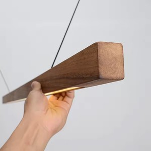 Bắc Âu gỗ mặt dây đèn LED hiện đại treo đèn cho phòng ăn phòng khách nhà bếp cửa hàng văn phòng dải dài tế bào đèn - Product Image 2