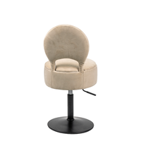 Chaise de rangement pivotante moderne en velours doux, réglable par vérin à gaz, avec dossier, pour salon et coiffeuse