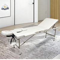 Heißer Verkauf: Tragbare, 3-fach faltbare, höhenverstellbare Tattoo-, Kosmetik- und Massageliege aus Edelstahl – Spa- und Wimpernliege, Massagetisch