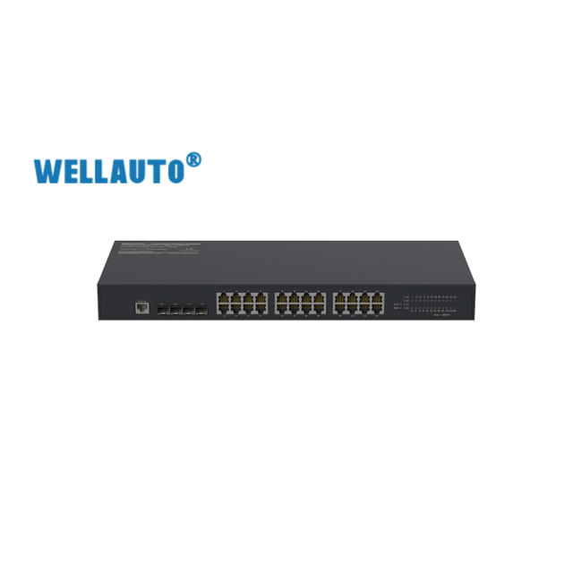 WELLAUTO AU7 149H-24B4GF Industrial-grade Ring Network Managed Switch 24 Gigabit Ethernet Ports 4 SFP Optical Ports