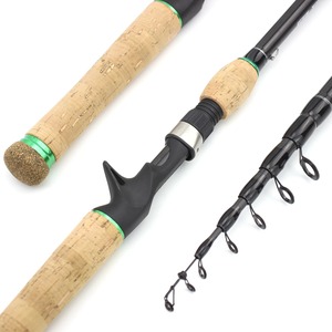 Canne à pêche télescopique Wildtrek 24T en carbone haute performance 1,8M-2,7M, action rapide, guides en céramique, canne spinning portable pour la pêche en lac, ruisseau et au bar. - Product Image 6