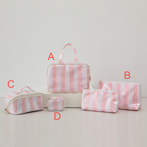 Bolsa de lápiz labial de Pvc transparente para mujer, venta al por mayor, bolsa de viaje de Pvc a rayas, estuche de joyería transparente - Product Image 2