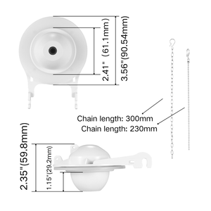Valve de chasse d'eau universelle de 3 pouces, joint en silicone résistant aux produits chimiques avec chaîne en acier inoxydable, compatible avec la plupart des marques. - Product Image 4