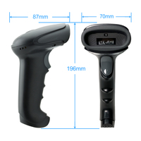 Escáner de Código de Barras Inalámbrico GTCODESTAR X-9701C CCD 2.4G 1D, Escáner de Código de Barras Portátil