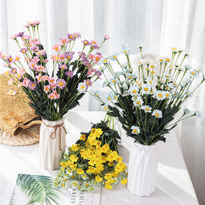 ดอกไม้ประดิษฐ์ดอกเดซี่ปลอม,ดอกไม้ผ้าไหมเดี่ยวพุ่มไม้พลาสติกสำหรับในบ้านภายนอกครัว Decore - Product Image 4