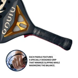 Fábrica de alta calidad personalizada Kuikma Print Padel Pro Eva Grip raqueta de <span class=keywords><strong>tenis</strong></span> 12K 18K raquetas deportivas de fibra de carbono con forma de LED - Product Image 5
