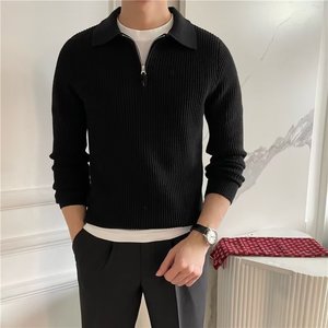Design Sense Sweater POLO para hombre 24 Otoño/invierno Nueva versión coreana Camiseta suelta - Product Image 3