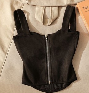 Femmes été Sexy solide col carré sans manches serré à la mode gilet Bustier Corset culture débardeurs sangle désossé sortir hauts - Product Image 3