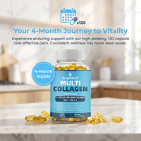 AegleWell – Mélange de collagène multi-sources en gélules molles, best-seller, capsules faciles à avaler pour le soin quotidien de la peau, des articulations et de l'intestin