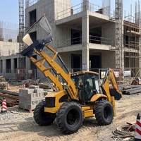 JC-488 Backhoe Loader 4m Dig Quick Hitch Custom Attachments Wheel Loader Mesin Yuchai untuk Konstruksi Pertanian
