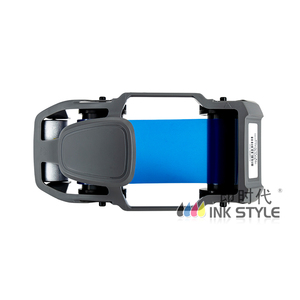 Bleu Monochrome 800300-804 <span class=keywords><strong>Ruban</strong></span> 1000images Compatible pour <span class=keywords><strong>Zebra</strong></span> ZC100 ZC150 <span class=keywords><strong>ZC300</strong></span> ZC350 Imprimante de carte d'identité - Product Image 1