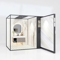 Nouveau design pour support de lavabo de salle de bain réglable en hauteur avec revêtement poudré, présentoir de salle d'exposition, couleurs personnalisables gratuites