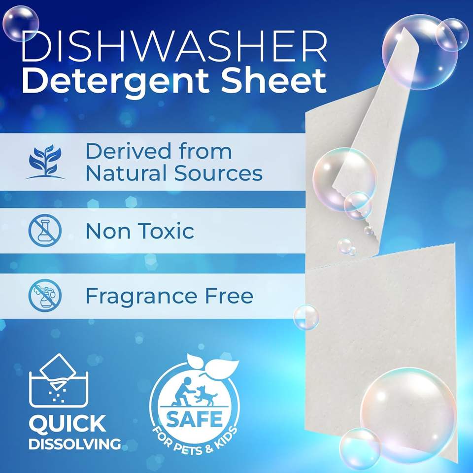 Eco Friendly Laundry Detergent Sheets 3in1 Hypoallergenic Biodegradable ...