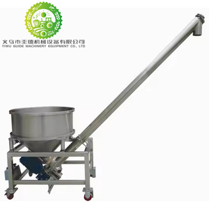 Automatic feeding spiral inclined conveying equipment, grain particle conveying belt, spiral conveyor with buffer hopper - Product Image 5
