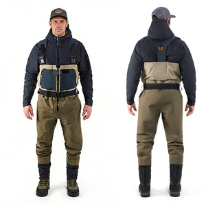 Cuissardes de pêche respirantes 3/4 couches en néoprène avec pied intégré pour hommes, idéales pour la chasse et la pêche <span class=keywords><strong>à</strong></span> la mouche – Vente directe usine - Product Image 1