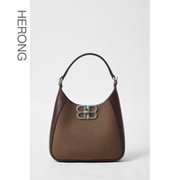 Bolso de mujer de alta calidad elegante clásico retro bolsos de cuero de lona con logotipo B de alta calidad