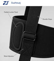 Ceinture de soutien abdominale de maternité noire réglable avec bretelles pour soulager la pression dorsale