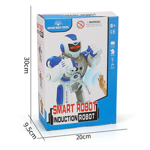 Robot <span class=keywords><strong>à</strong></span> induction <span class=keywords><strong>à</strong></span> télécommande infrarouge - Bleu Rechargeable RoboCop Jouet intelligent pour l'apprentissage précoce et chant électrique - Product Image 6