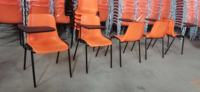 OKBUYCHAIR OK-505X PP Plastik Oturma Yüzeyi Çelik Boru Ayaklı İstiflenebilir Okul Sırası ve Sandalye Seti Yetişkinler İçin - Modern Ticari Mobilya