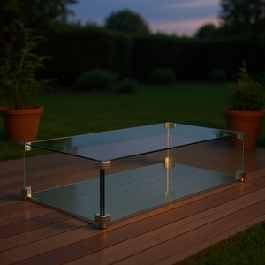 Mesa de Chimenea de Gas Vevor Rectangular de 24 x 8 x 7 Pulgadas con Panel de Vidrio, Calentador Portátil de Mesa para Exteriores - Product Image 2