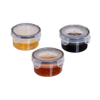 Congélateur à emporter 80ml Mini récipient à sauce soja au poisson avec couvercles Restauration Récipients à sauce aux épices en plastique sans Bpa Lot de 4