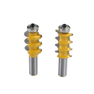 <span class=keywords><strong>Flauta</strong></span> de cuentas triples, juego de brocas para moldura de muebles de 2 bits, vástago de 1/2 pulgadas - Product Image 2