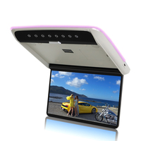 Monitor de Techo para Auto de 14 Pulgadas, USB, FHD 1080P, Pantalla IPS Abatible, Control Remoto, con Altavoces Duales