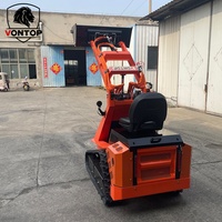 Mini-chargeuse sur chenilles conforme aux normes CE EPA, moteur diesel Kubota, pompe hydraulique, chargeur frontal, équipement de terrassement